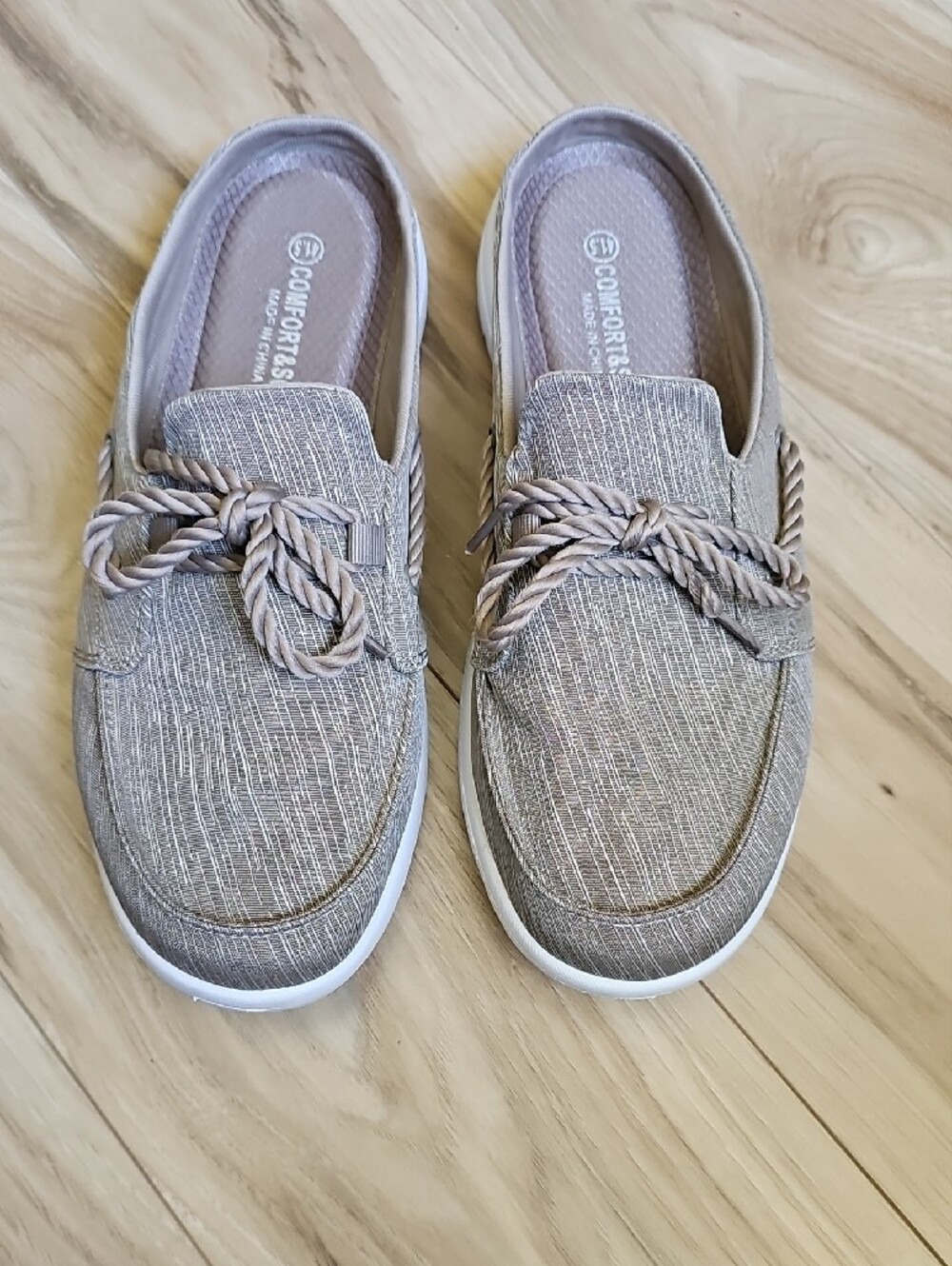 Comfort & Soft Women's Taupe Slip-On Boat Shoes